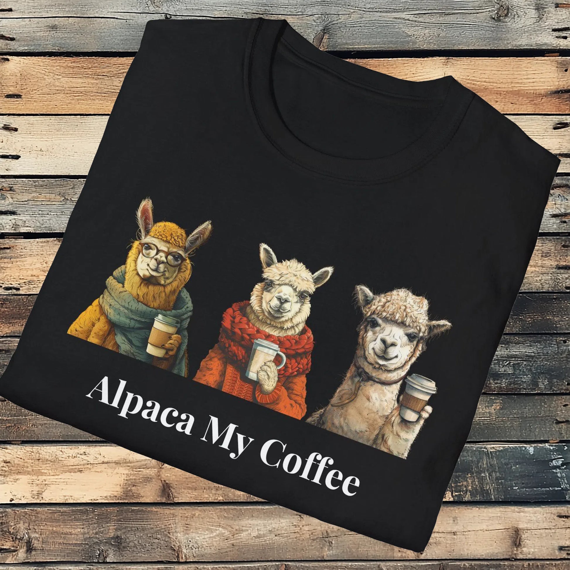 Alpaca Coffee Tee - Brew up Style with Whimsy