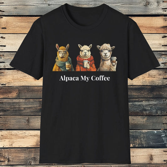 Alpaca Coffee Tee - Brew up Style with Whimsy