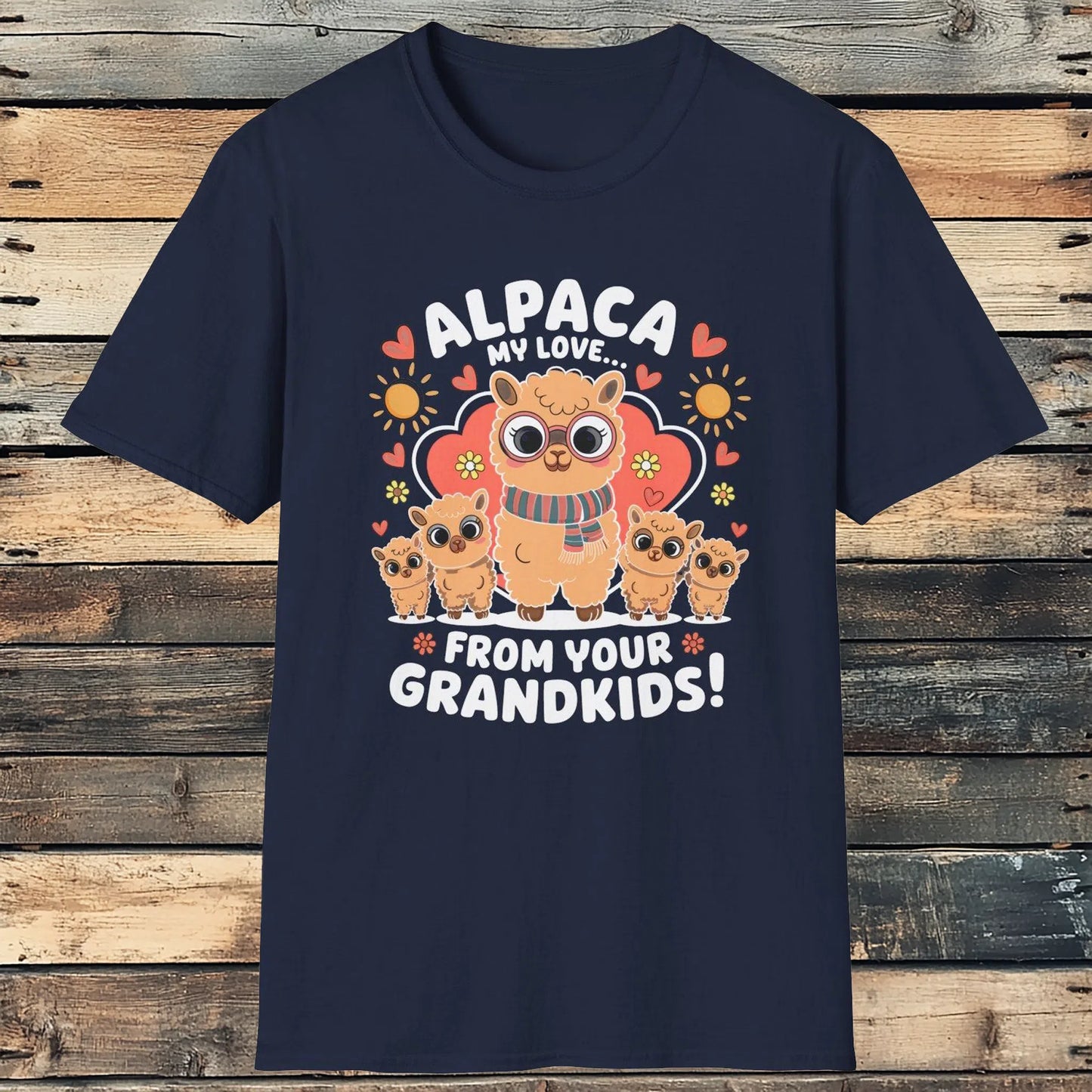 Alpaca My Love For Grandkids: Grandparents Day T-Shirt