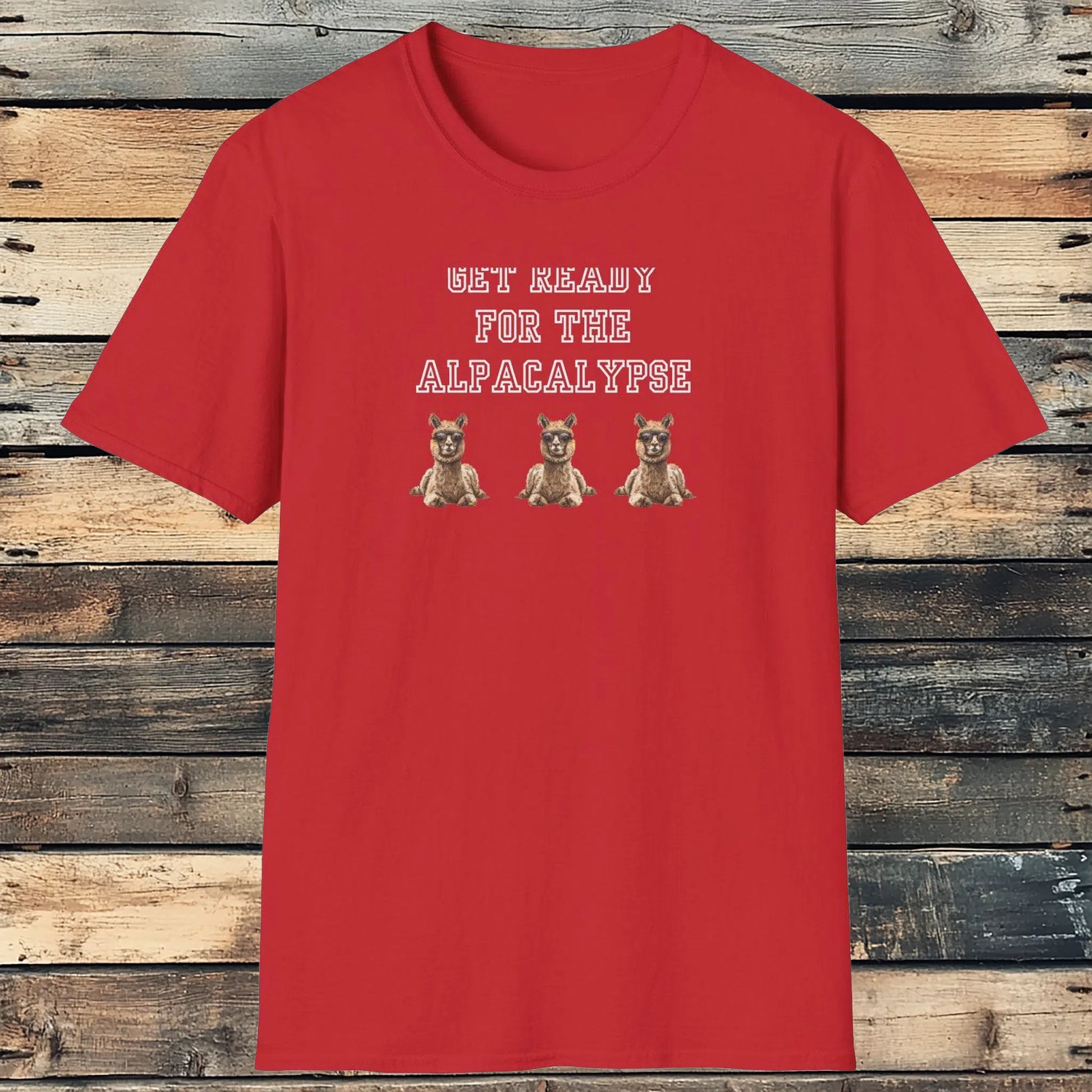 Alpacalypse Shirt - White Ink Wit for the Endearing Punster