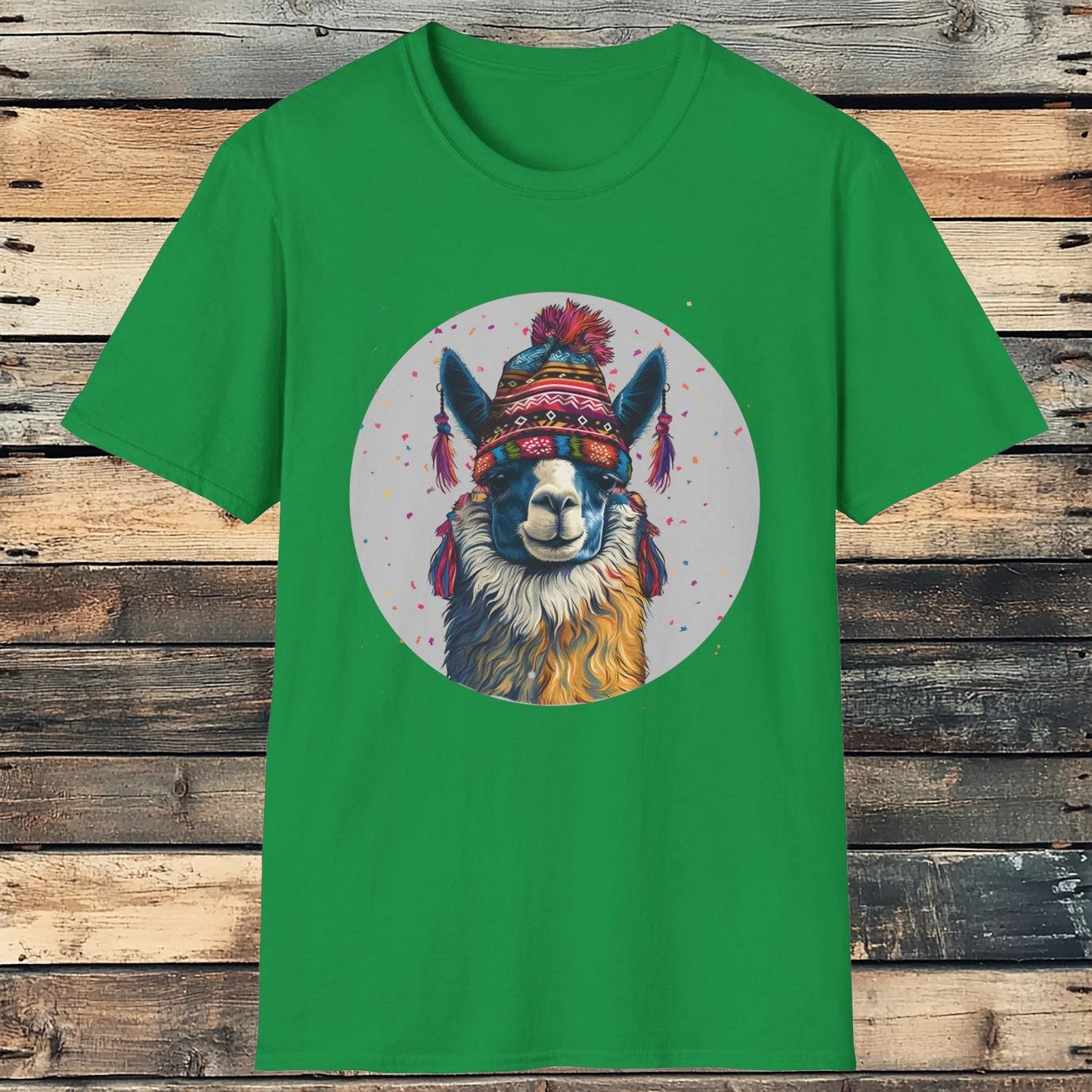 Boho Alpaca T-Shirt - Embrace a Hippie Heart with Bohemian Flair