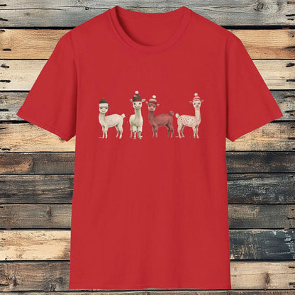 Festive Alpaca Tee - Holiday Cheer with a Woolly Twist