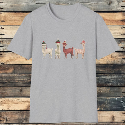 Festive Alpaca Tee - Holiday Cheer with a Woolly Twist