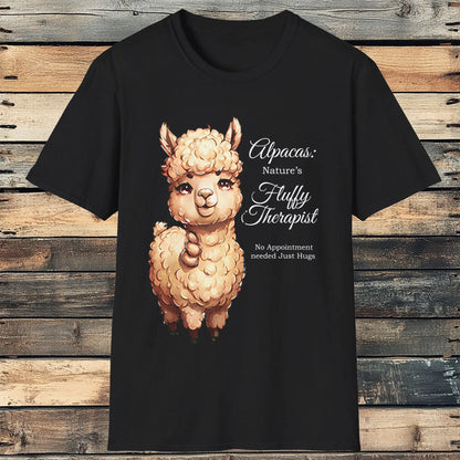 Fluffy Therapist Alpaca Tee - Hug More, Worry Less