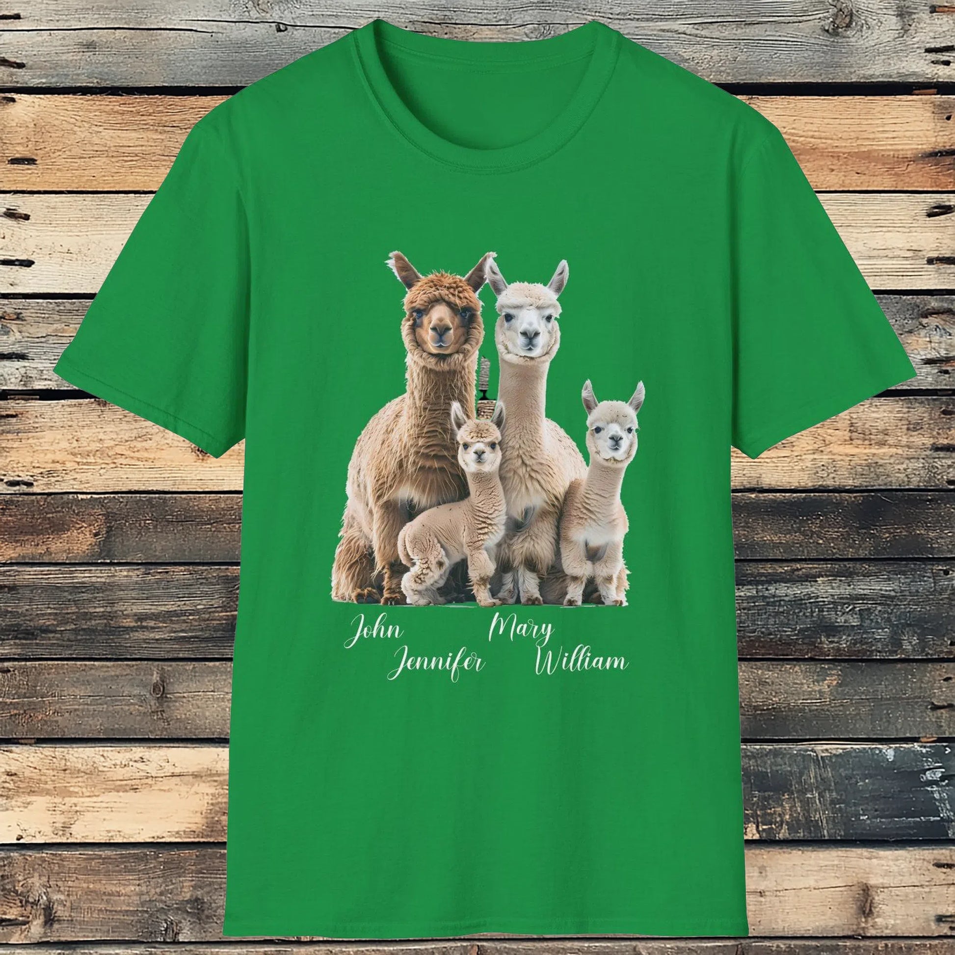 Personalized Alpaca Family Portrait