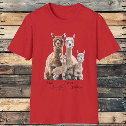 Personalized Alpaca Family Portrait