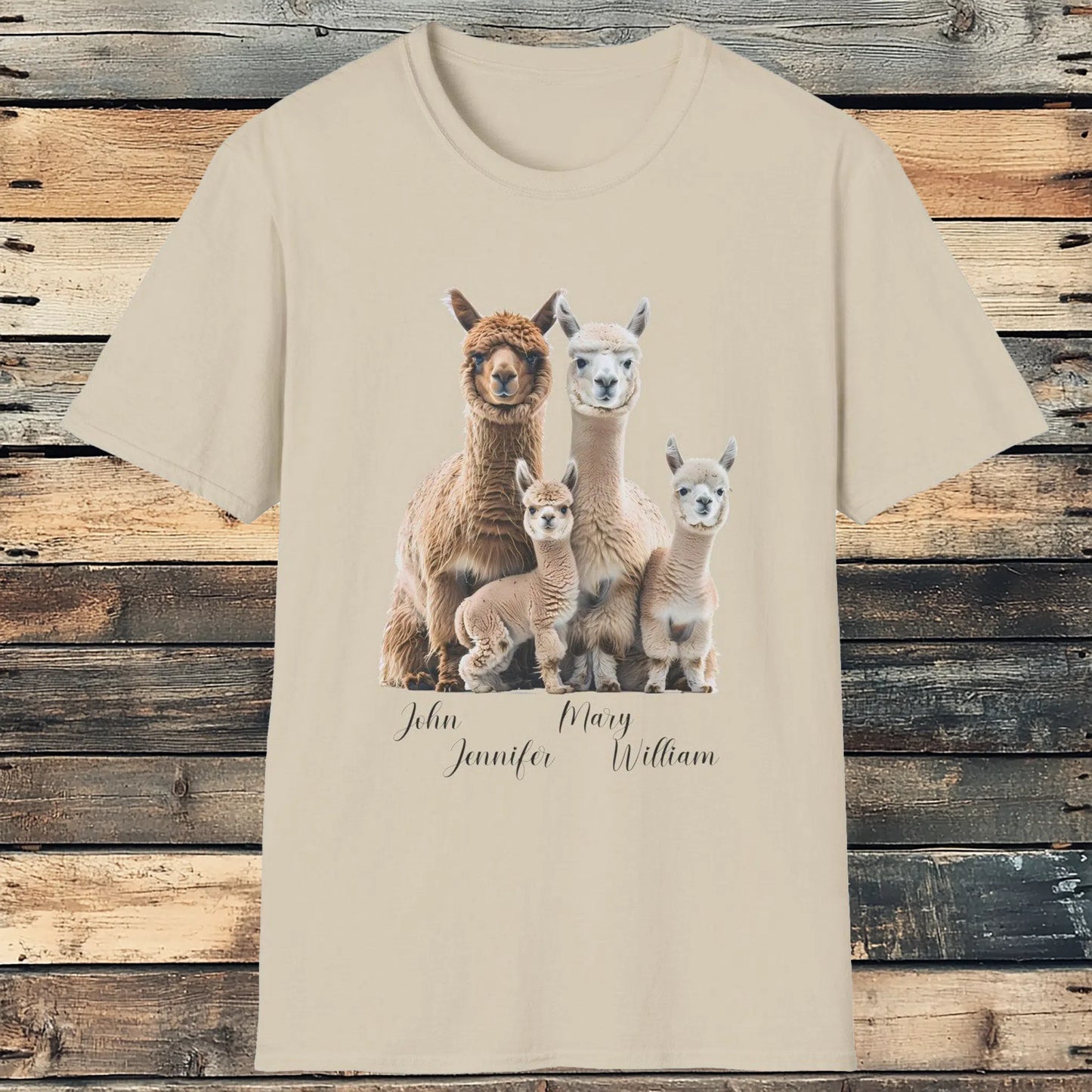 Personalized Alpaca Family Portrait