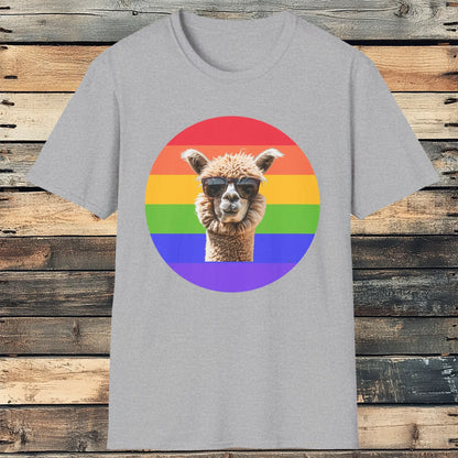 Rainbow Alpaca Tee - Chic Shades & Colorful Pride