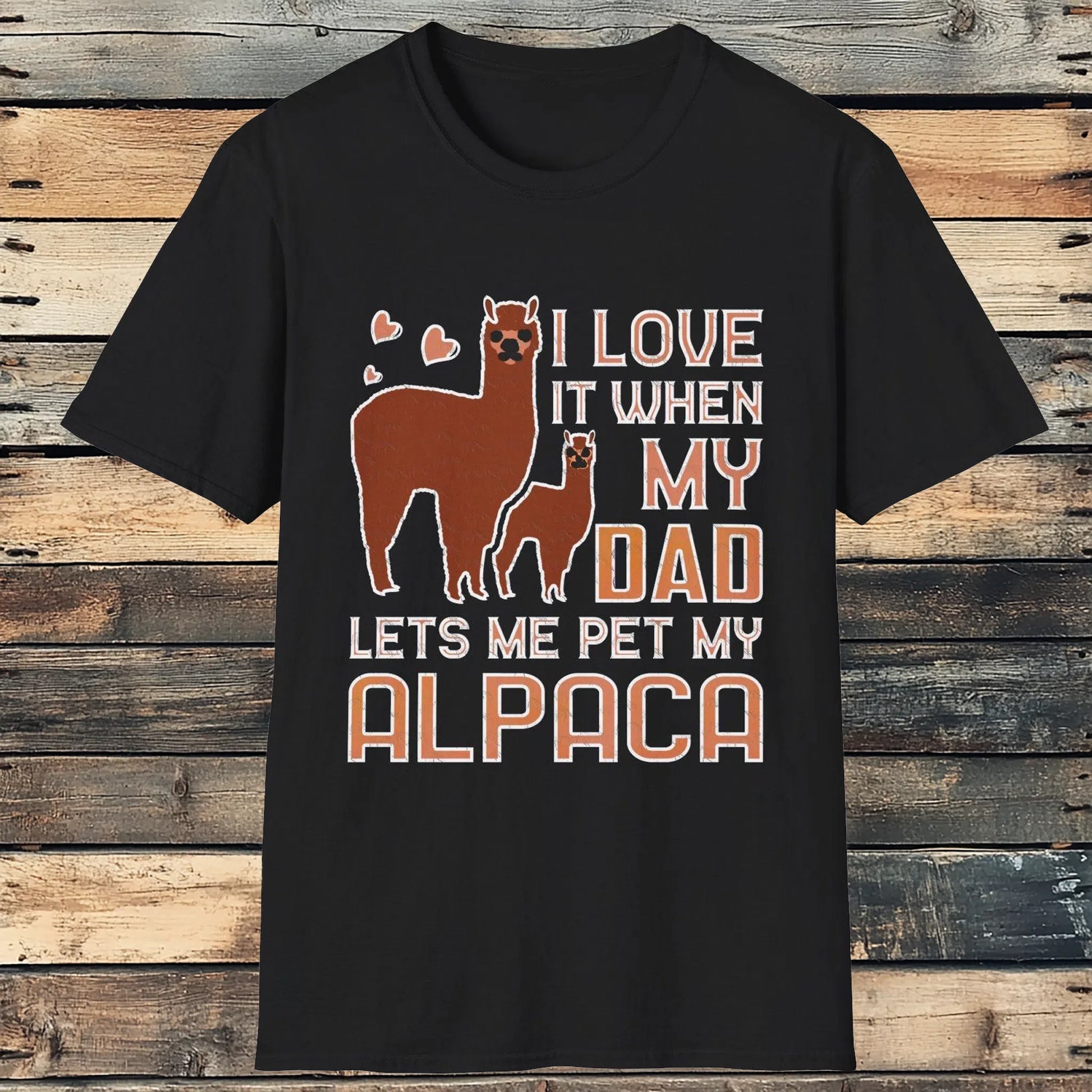 black Alpaca Dad T-Shirt